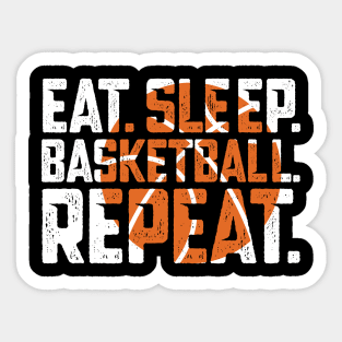 Eat Sleep Basketball Repeat Sticker